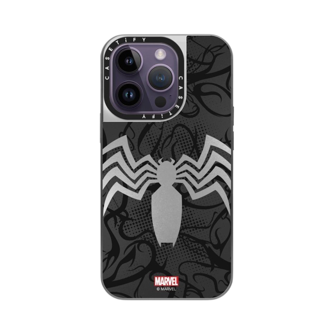 케이스티파이 x 마블 아이폰 베놈 수트 맥세이프 미러 케이스 실버 미러 실버 범퍼(Casetify x Marvel iPhone Venom Suit Magsafe Mirror Case Silver Mirror Silver Bumper) - 2