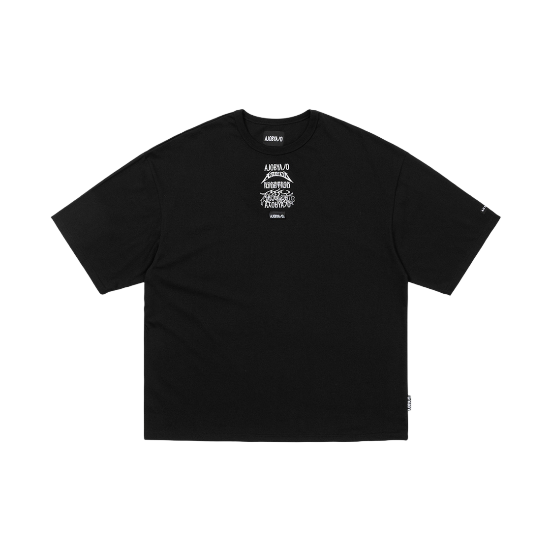 아조바이아조 토탈 로고 엠브로이드 티셔츠 블랙