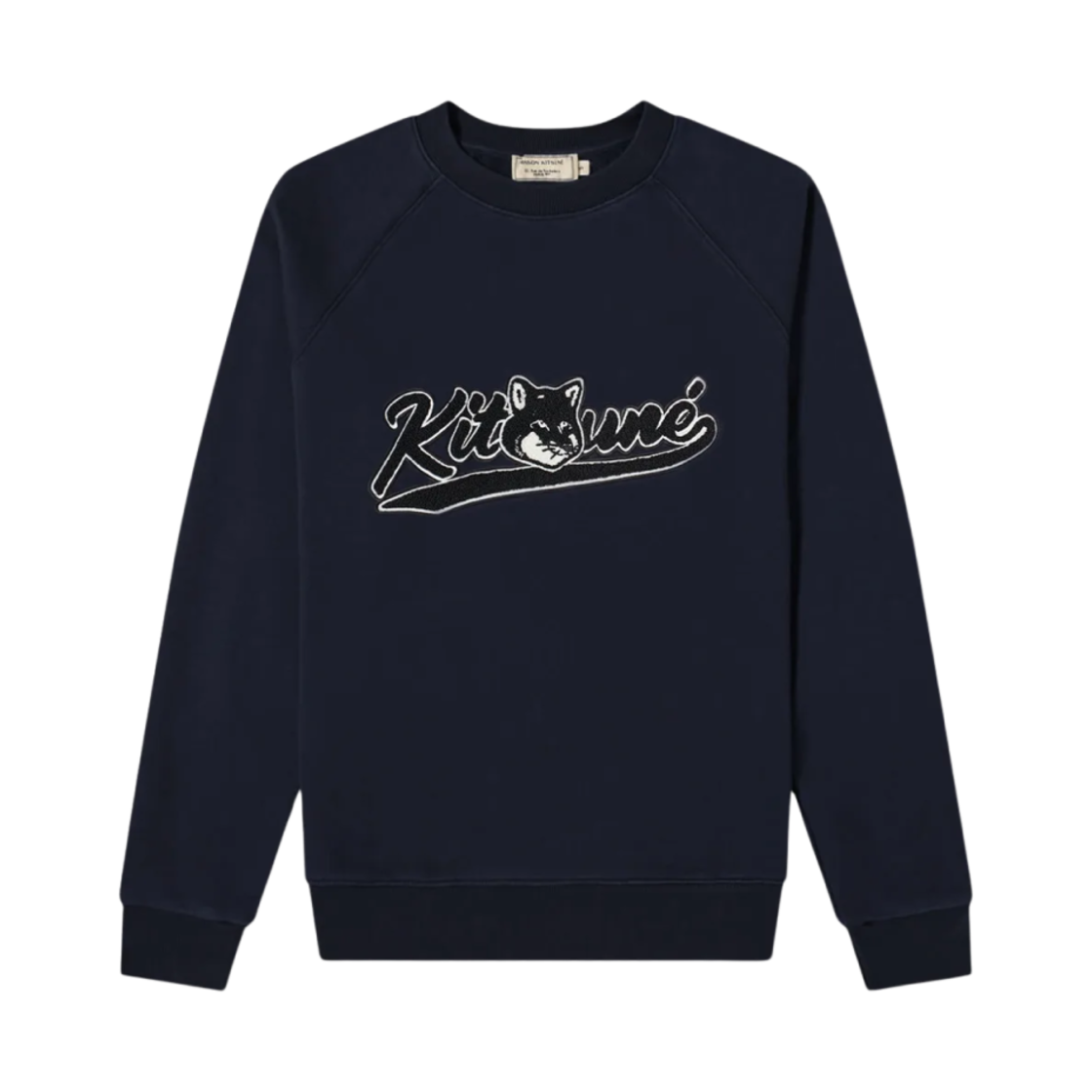 (W) 메종 키츠네 바시티 폭스 레귤러 스웨트셔츠 다크 네이비