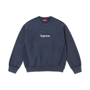 Supreme Washed Box Logo Crewneck Navy - 25SS