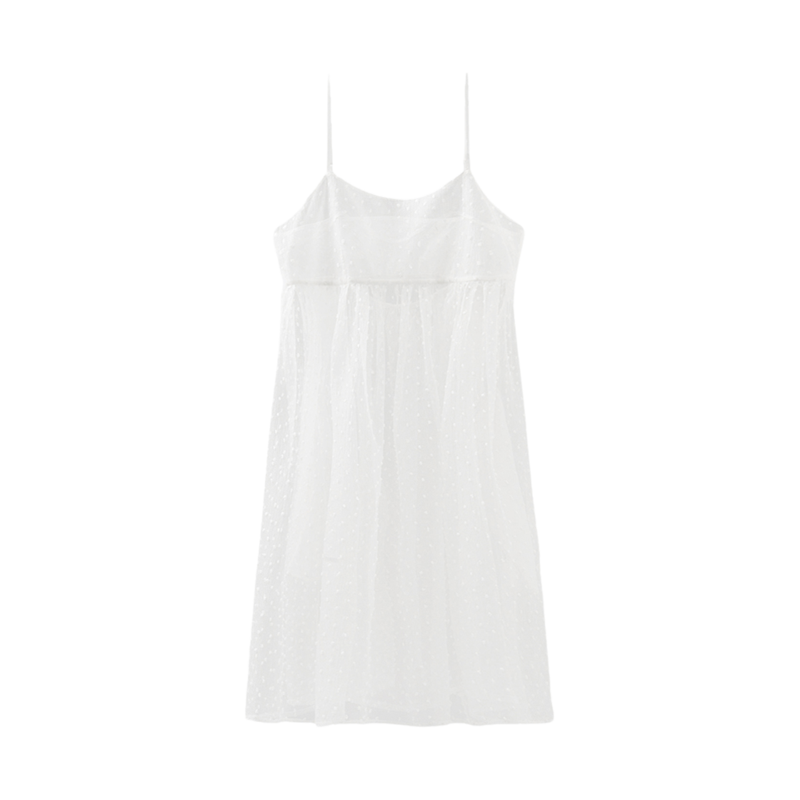 에스티유 우먼즈 도트 캐미솔 드레스 화이트