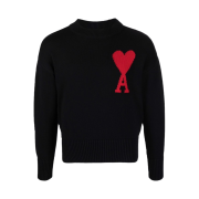 AMI de Coeur Oversize Sweater Black - 22SS