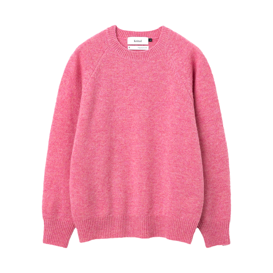 K23AWUK05GPK Knitted Shaggy Dog Wool 100% Round Knit Ginger Pink