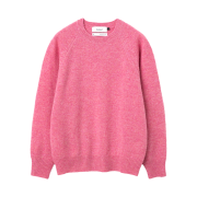 Knitted Shaggy Dog Wool 100% Round Knit Ginger Pink