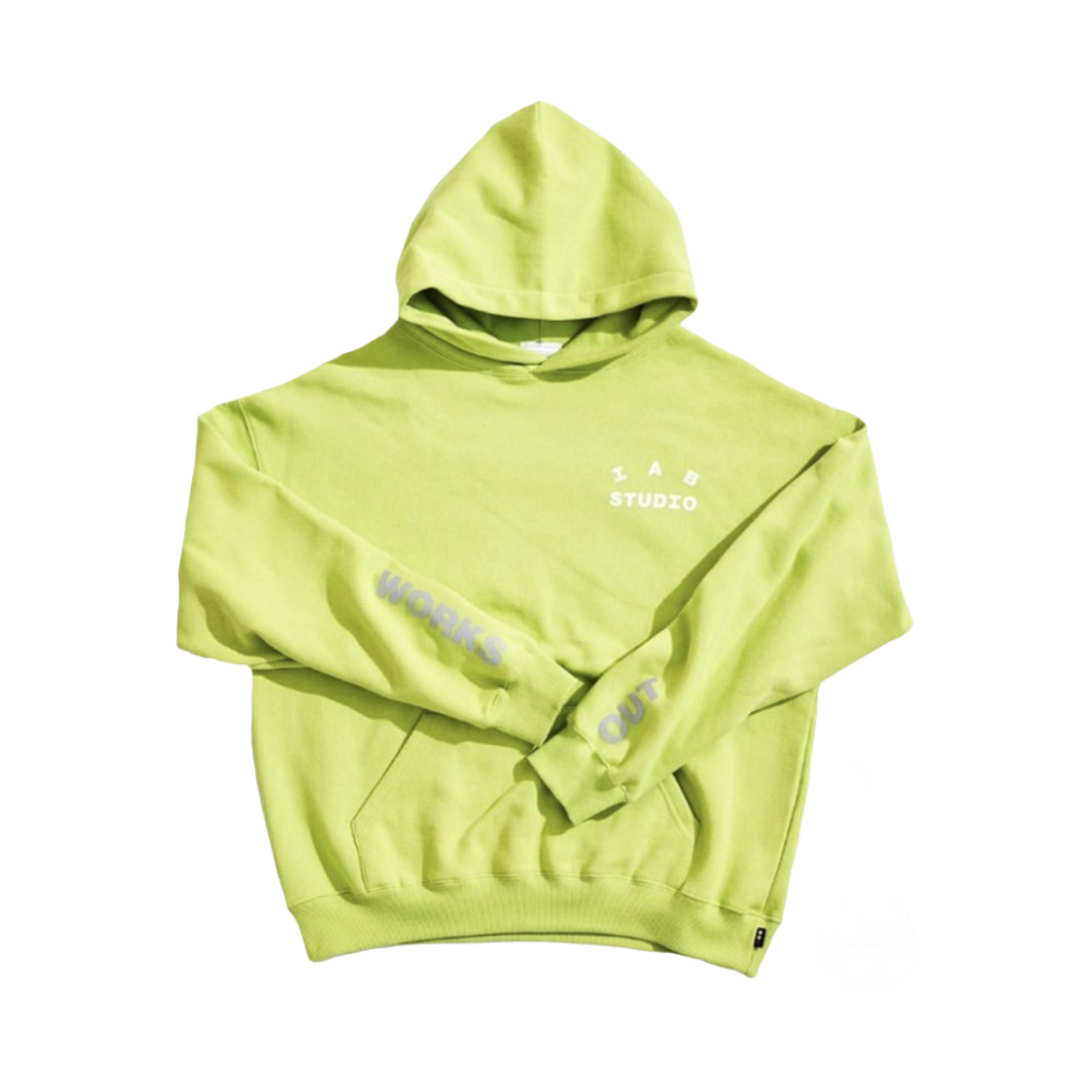 아이앱 스튜디오 x 웍스아웃 후드 & 키링 라임(IAB Studio x Worksout Hoodie & Keyring Lime)
