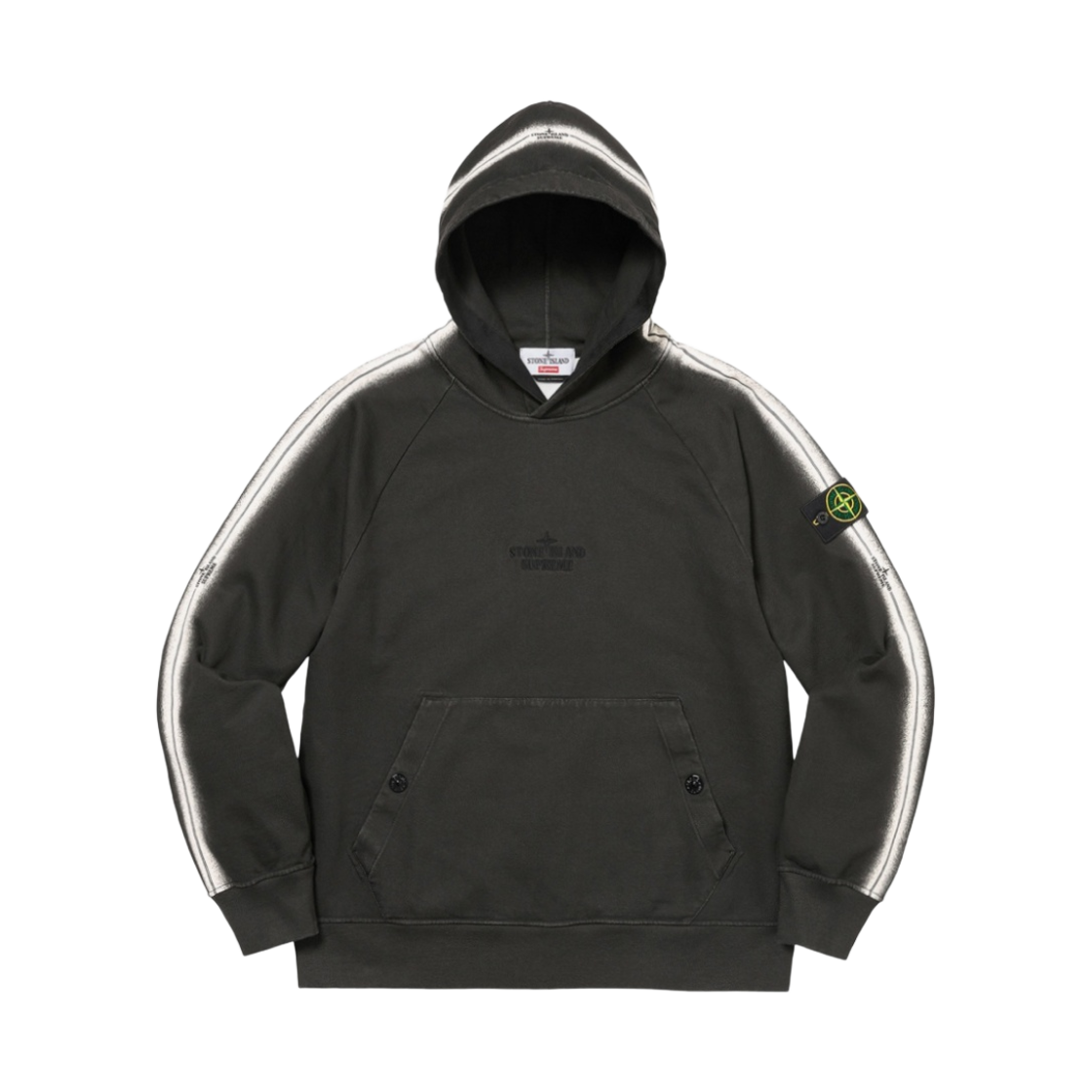 슈프림 x 스톤 아일랜드 스트라이프 후드 스웨트셔츠 블랙 - 22SS(Supreme x Stone Island Stripe Hooded Sweatshirt Black - 22SS)