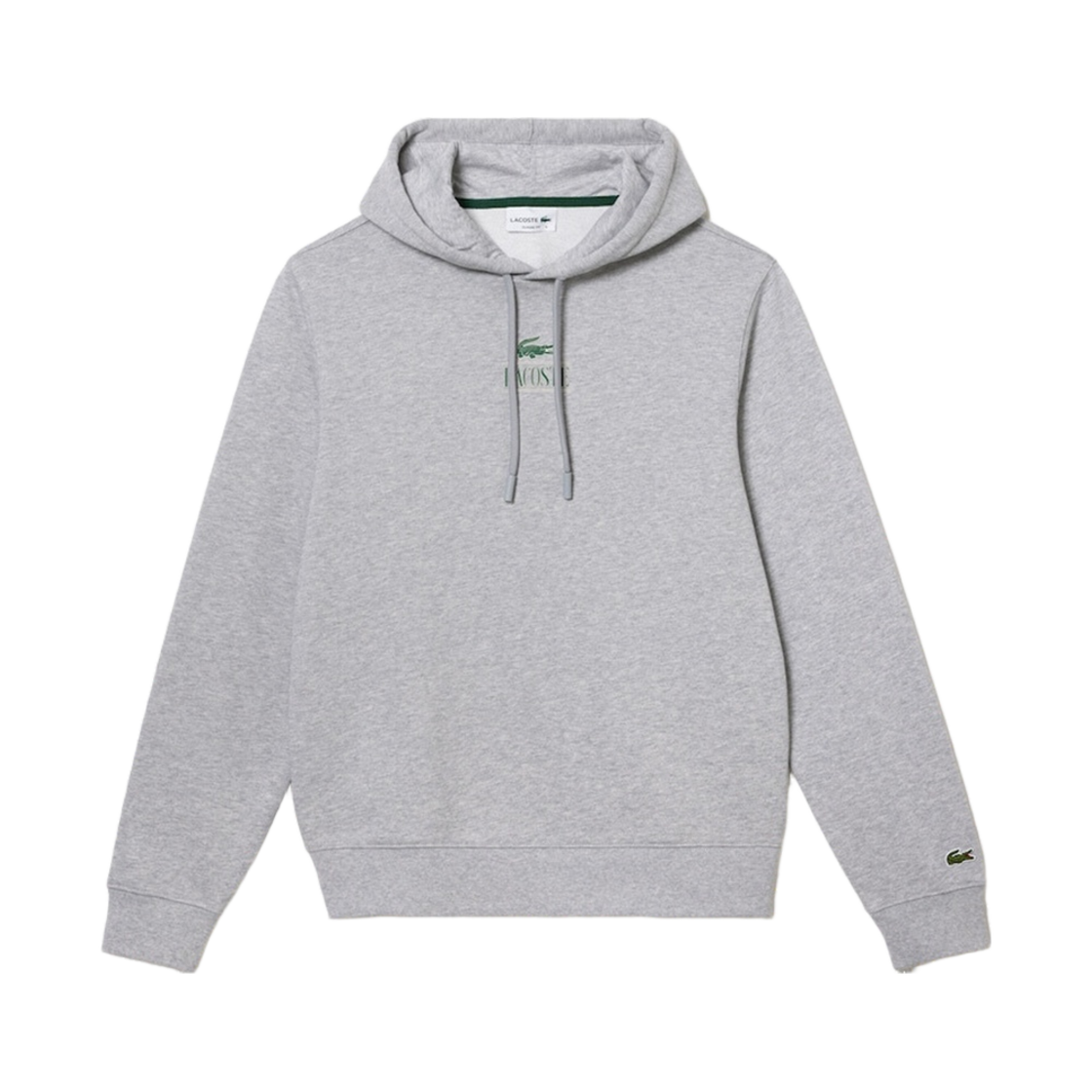 라코스테 뉴 로고 포인트 후드 스웨트셔츠 그레이 신(Lacoste New Logo Point Hoodie Sweatshirt Grey Chine) - 1