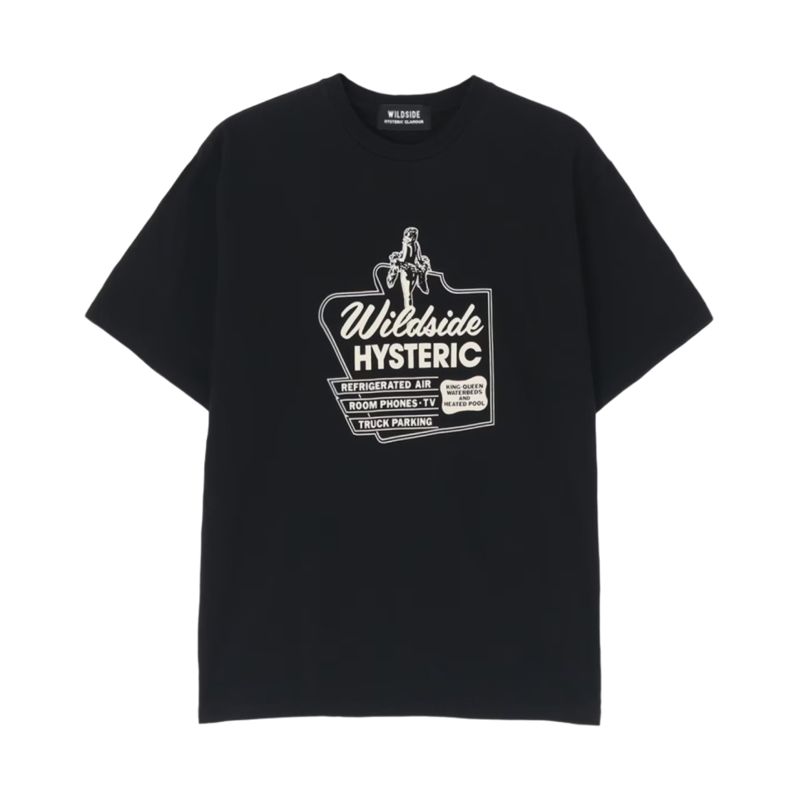 히스테릭 글래머 x 와일드사이드 모텔 티셔츠 블랙(Hysteric Glamour x Wildside Motel T-shirt Black) - 1