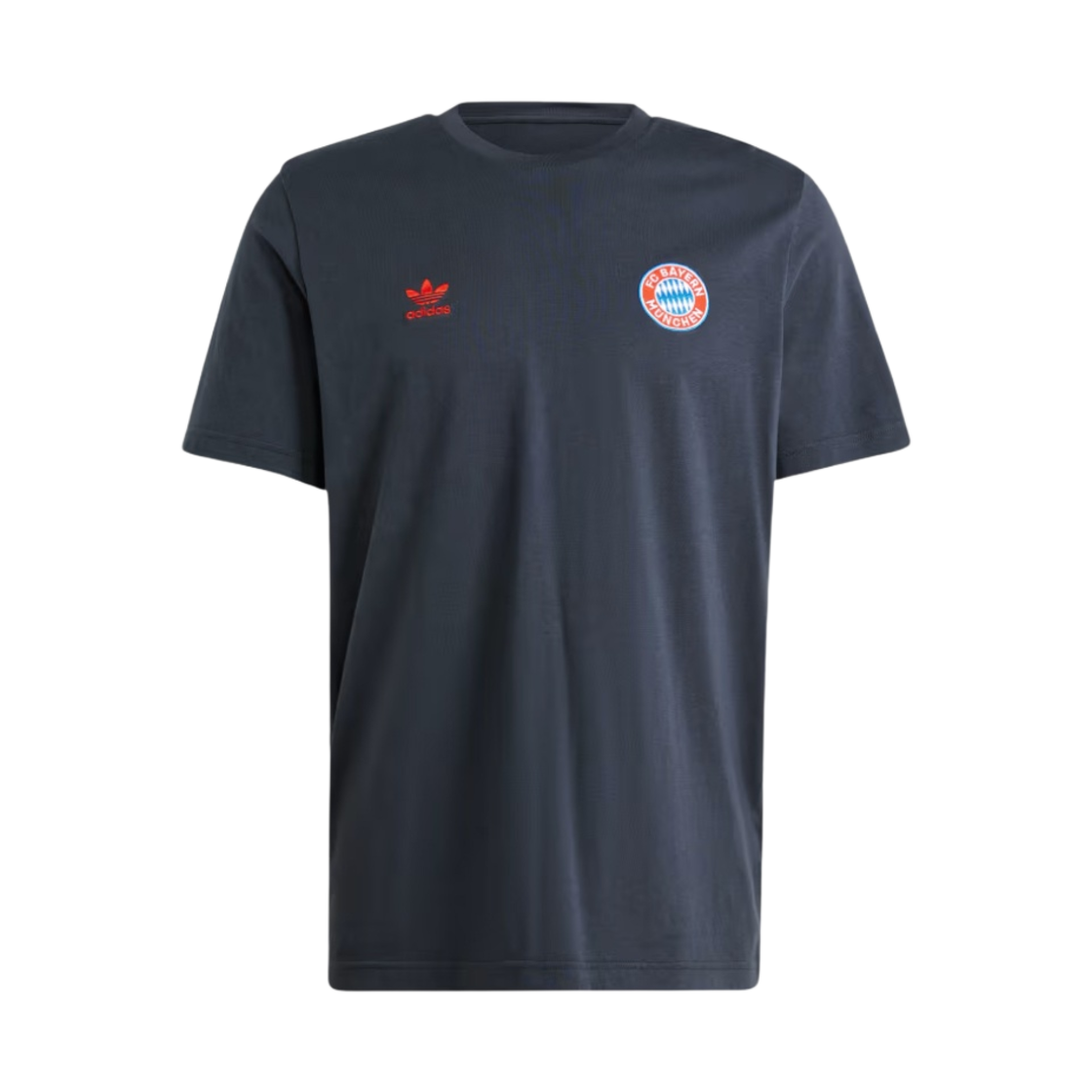 아디다스 바이에른 뮌헨 에센셜 트레포일 티셔츠 그레이 레드 - KR 사이즈(Adidas Bayern Munchen Essentials Trefoil T-Shirt Grey Red - KR Sizing)