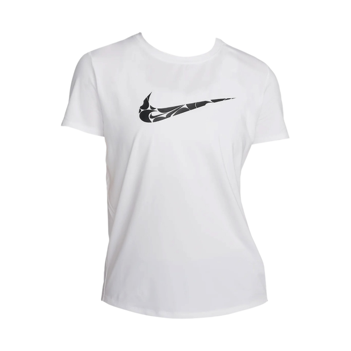 (W) 나이키 드라이핏 원 스우시 쇼트 슬리브 러닝 탑 화이트 - US/EU((W) Nike Dri-Fit One Swoosh Short Sleeve Running Top White - US/EU) - 1