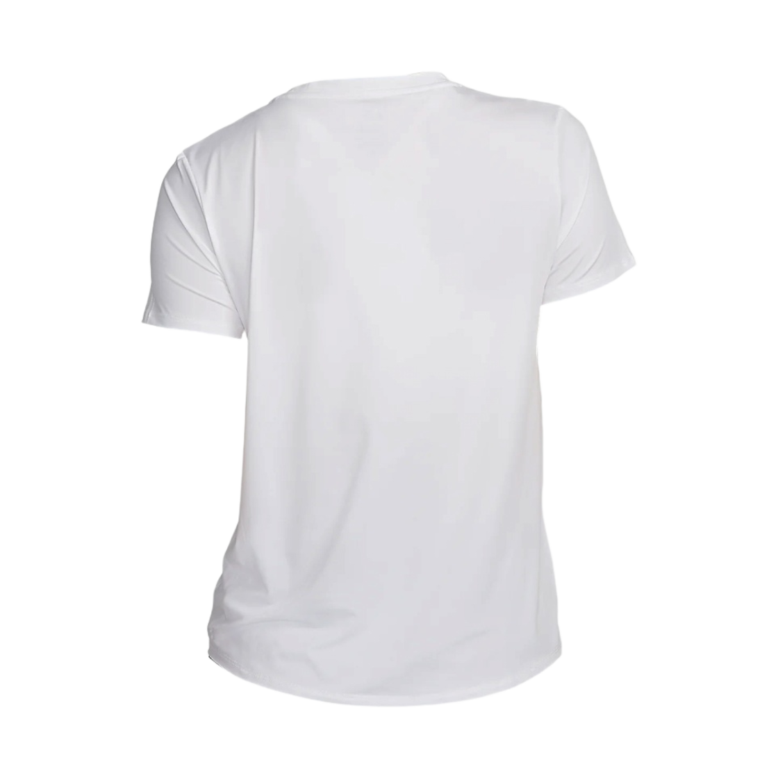 (W) 나이키 드라이핏 원 스우시 쇼트 슬리브 러닝 탑 화이트 - US/EU((W) Nike Dri-Fit One Swoosh Short Sleeve Running Top White - US/EU) - 2