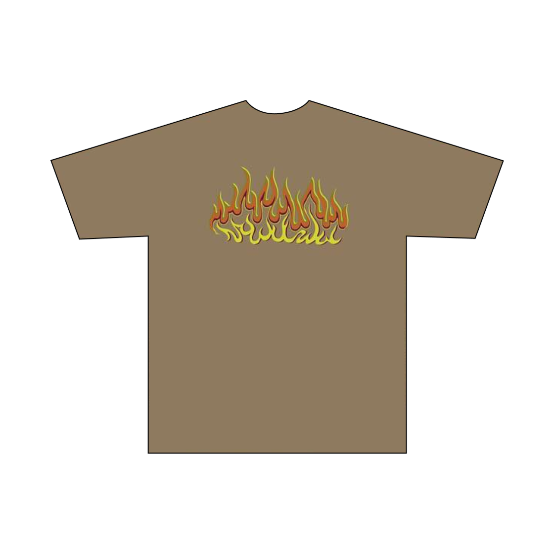 바나 파이어 티셔츠 브라운(BANA Fire T-Shirt Brown)