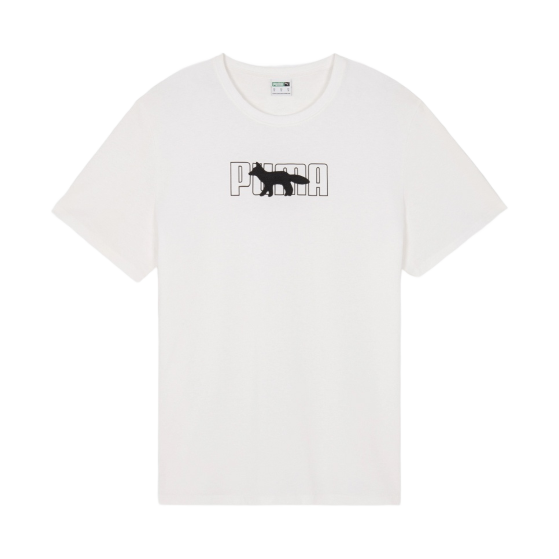 푸마 x 메종 키츠네 로고 프린트 오버사이즈 티셔츠 화이트