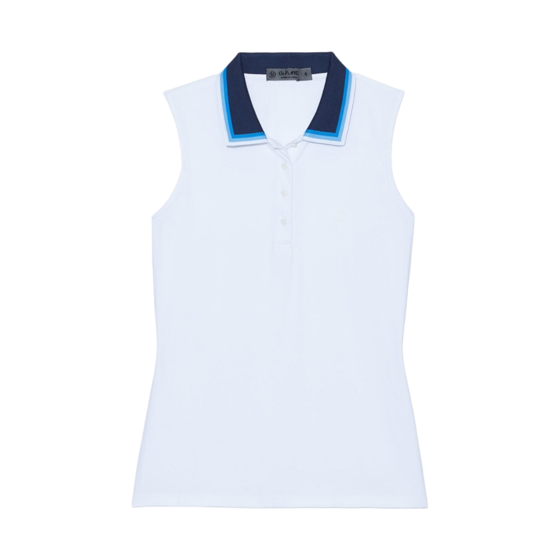 G4LS23K860D (W) G/Fore Gradient Collar Silky Tech Nylon Sleeveless Polo Snow