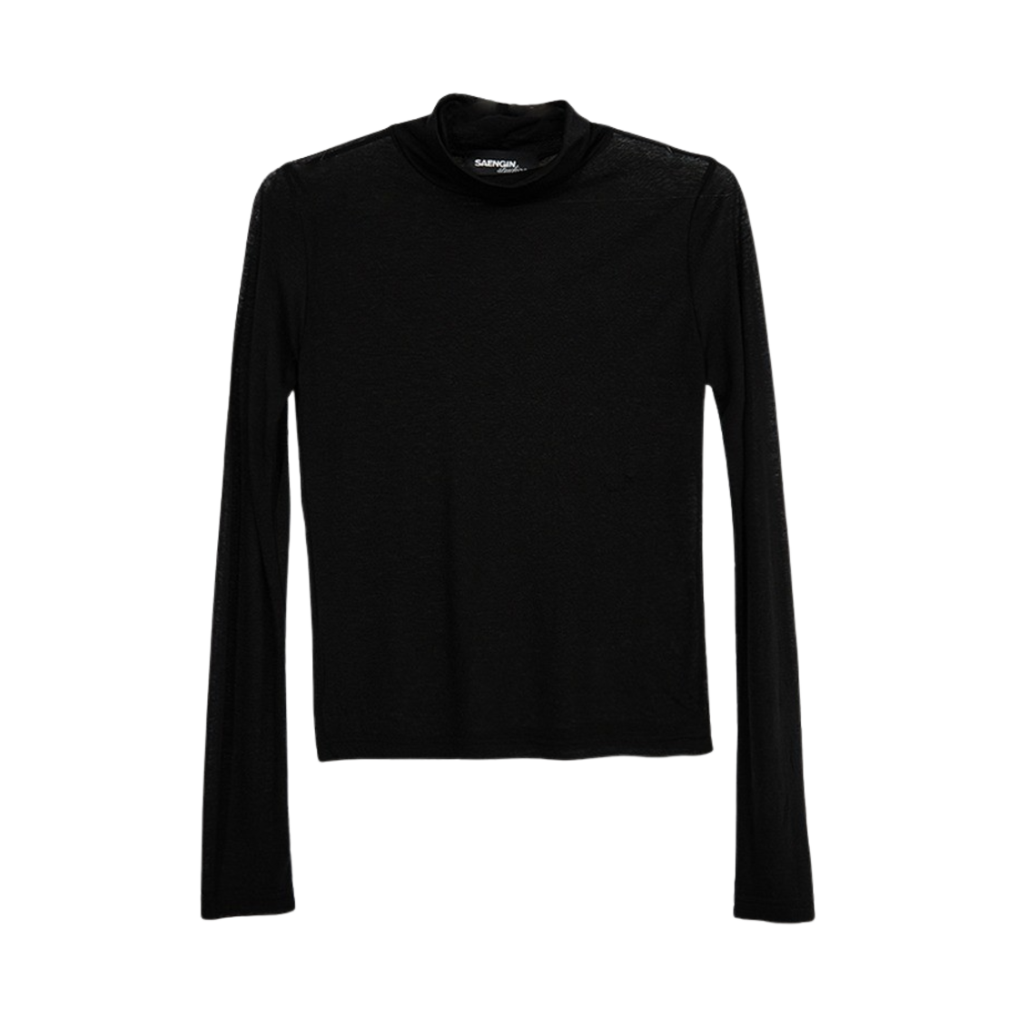 23FWTP011 Saenginstudios Wool Turtleneck Top Black