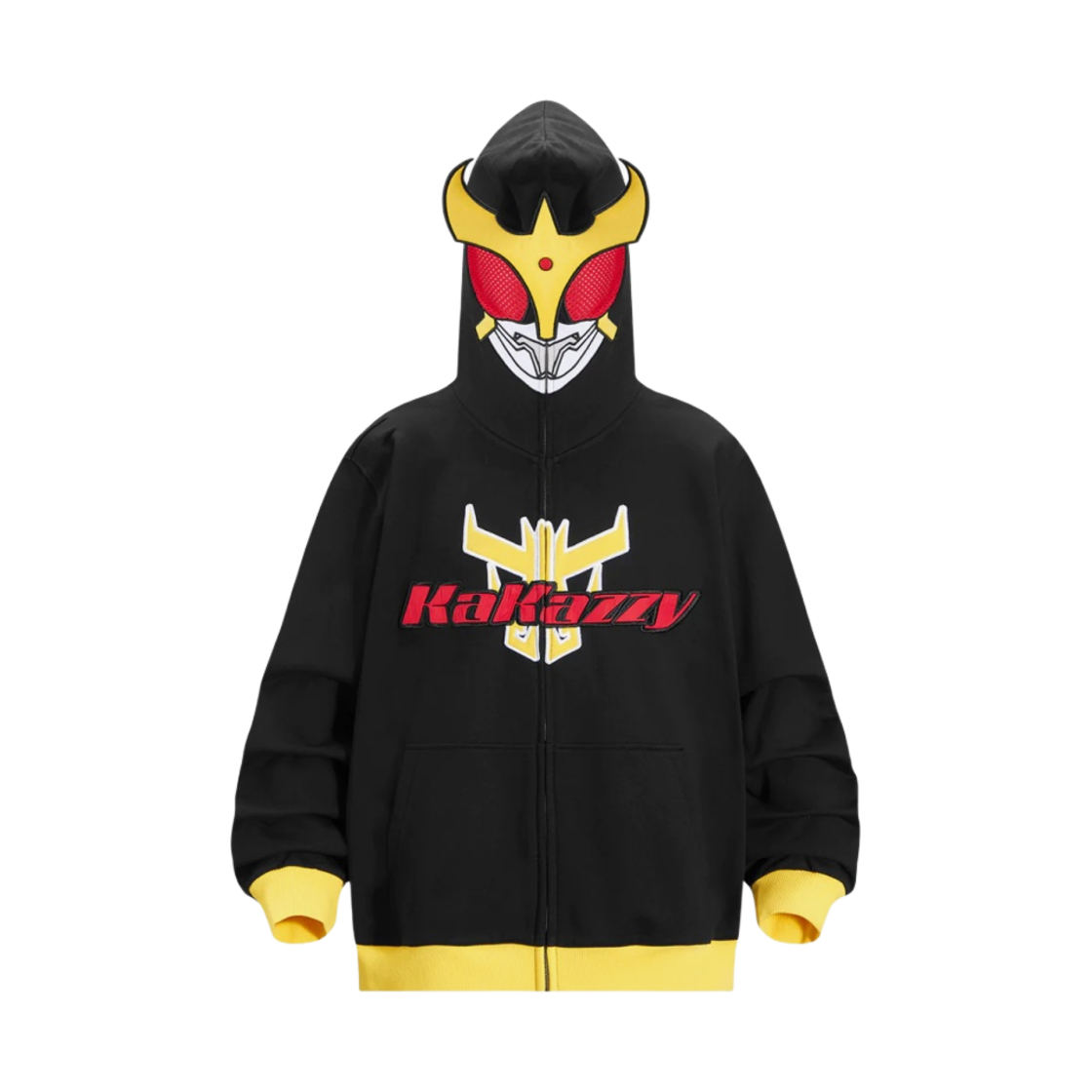 카카지 풀 집 후드 가면라이더 쿠우가 블랙(Kakazzy Full Zip Hoodie Masked Rider Kuuga Black)