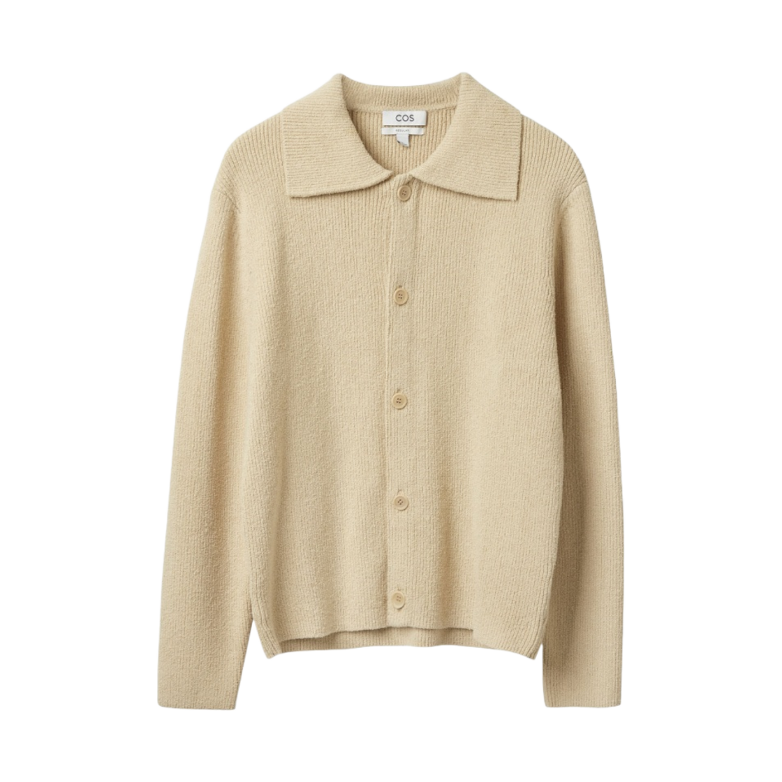 1042733002 Cos Boucle-Knit Cardigan Beige