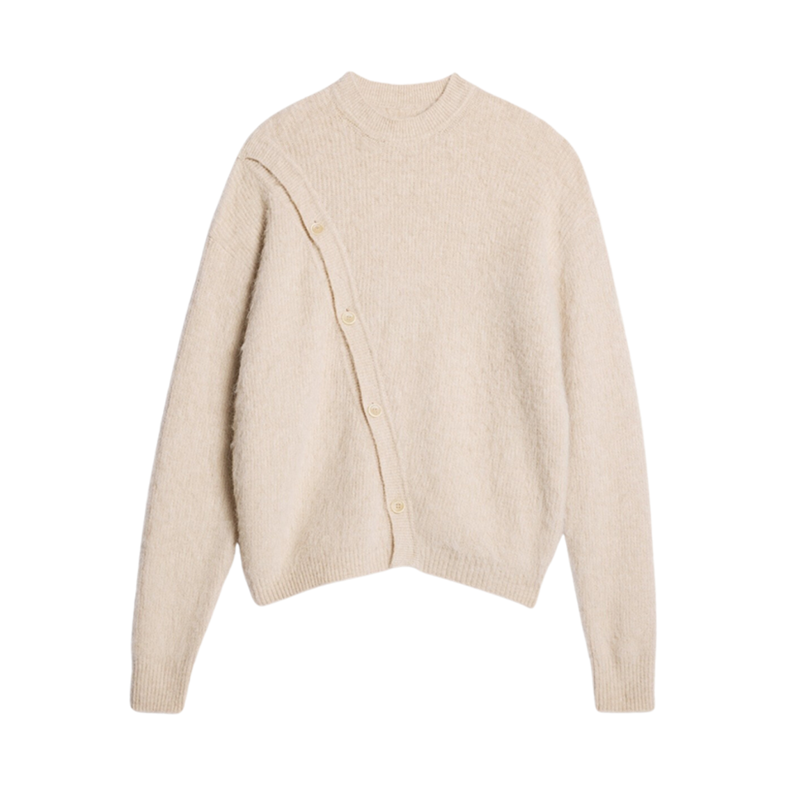 자크뮈스 르 가디건 포 어시메트릭 가디건 다크 베이지(Jacquemus Le Cardigan Pau Asymmetric Cardigan Dark Beige) - 1