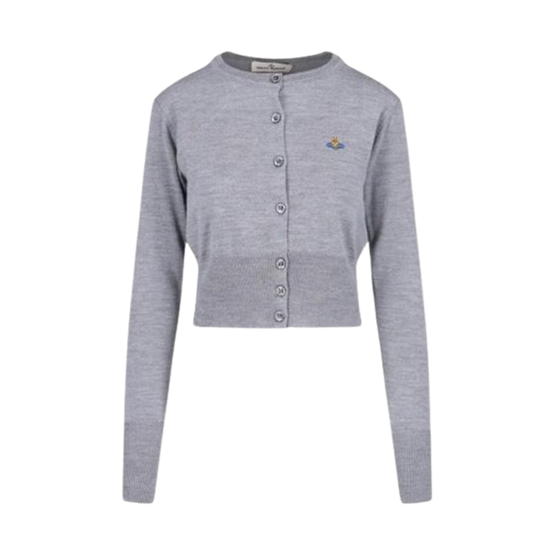 1803002U-Y0006-P401 (W) Vivienne Westwood Bea Cropped Cardigan Grey