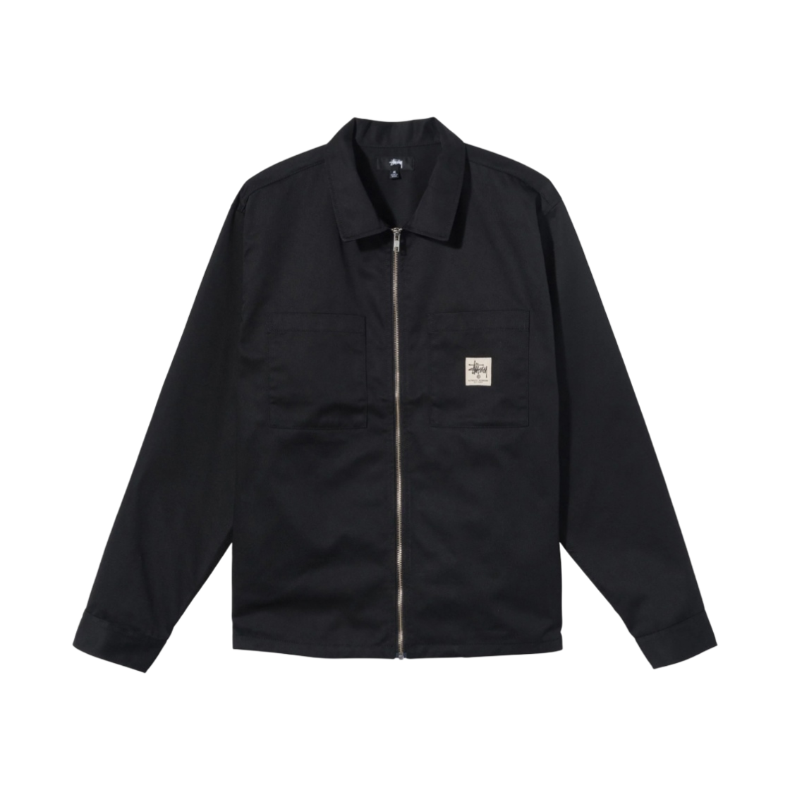 스투시 집업 워크 롱슬리브 셔츠 블랙(Stussy Zip Up Work LS Shirt Black) - 1