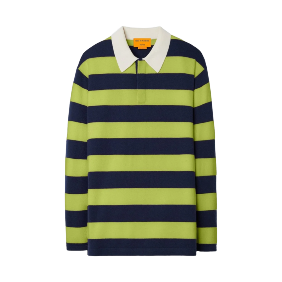 게스트 인 레지던스 스트라이프 럭비 마차 미드나잇 스트라이프(Guest In Residence Striped Rugby Matcha Midnight Stripe)