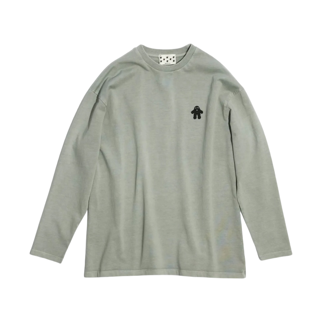 NA049 Avavav T-Shirt Long Sleeve Old Lady Monster Grey