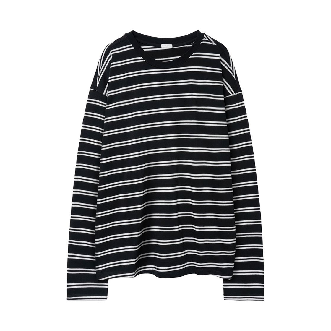 YPA25SSLSBK01 Youche SR Oblique Striped Long SLeeve Black
