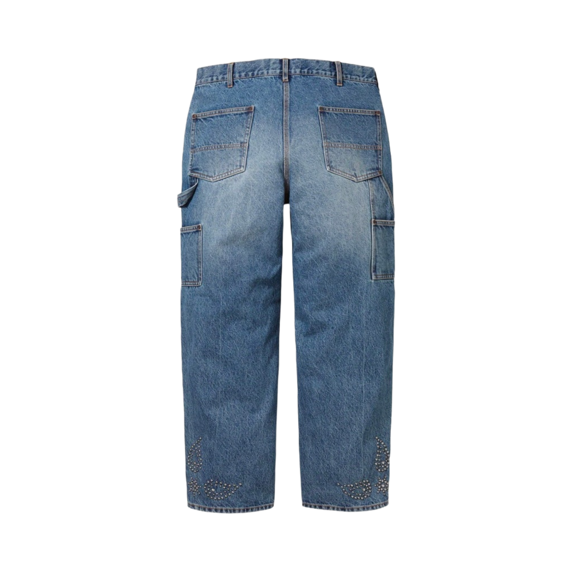 슈프림 페이즐리 스터드 더블 니 페인터 팬츠 워시드 블루 - 23FW(Supreme Paisley Studded Double Knee Painter Pants Washed Blue - 23FW) - 2