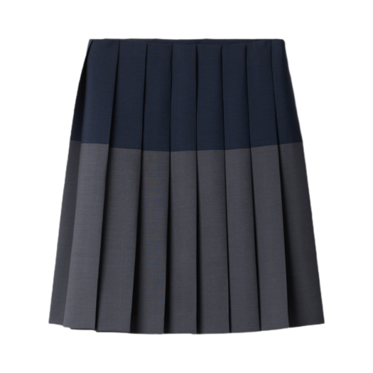 (W) Miu Miu Kid Mohair Skirt Hematite Navy