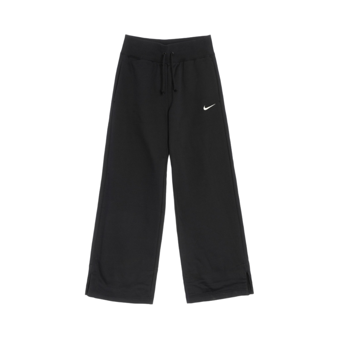 (W) 나이키 NSW 피닉스 플리스 하이 웨이스트 와이드 레그 스웨트팬츠 블랙 - 아시아((W) Nike NSW Phoenix Fleece High Waisted Wide Leg Sweatpants Black - Asia)