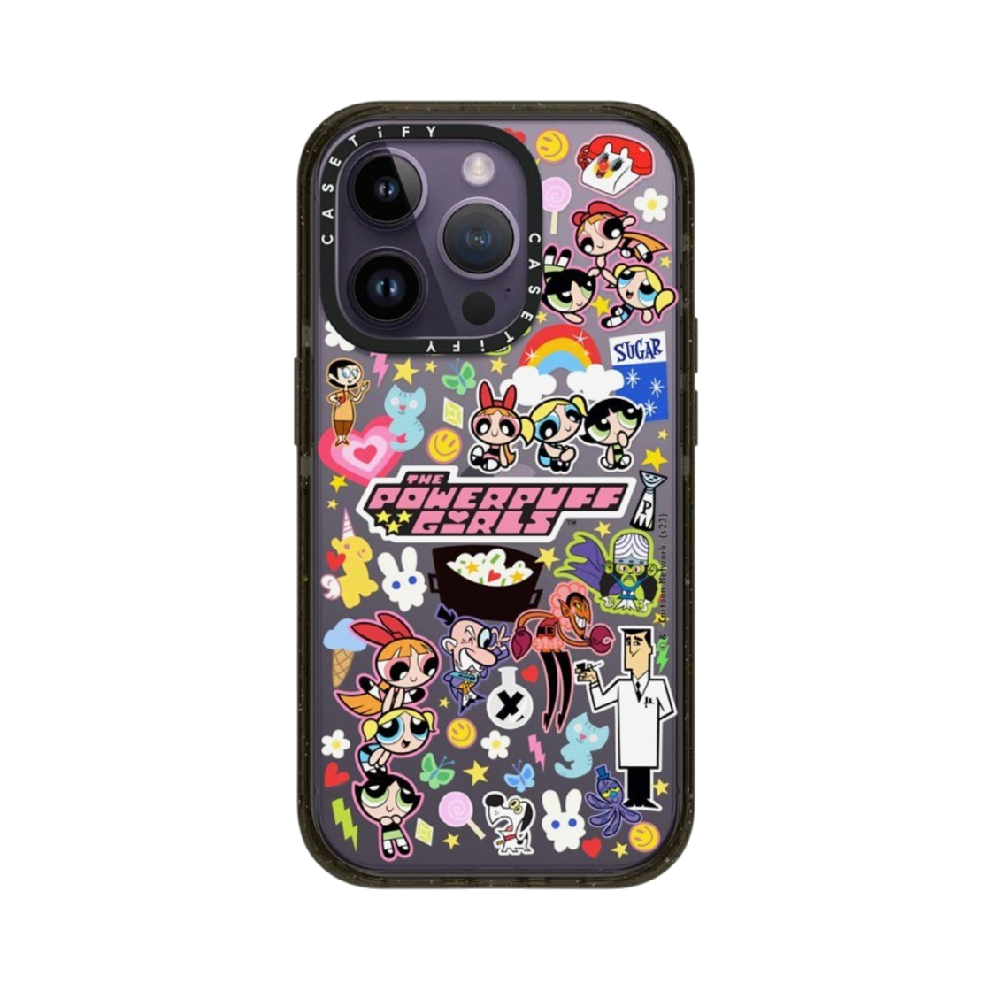 케이스티파이 x 파워퍼프걸 아이폰 스티커매니아 임팩트 케이스 클리어 블랙(Casetify x The Powerpuff Girls iPhone Stickermania Impact Case Clear Black) - 2