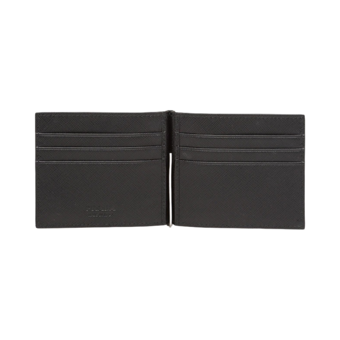 프라다 사피아노 레더 머니 클립 지갑 블랙(Prada Saffiano Leather Money Clip Wallet Black) - 2
