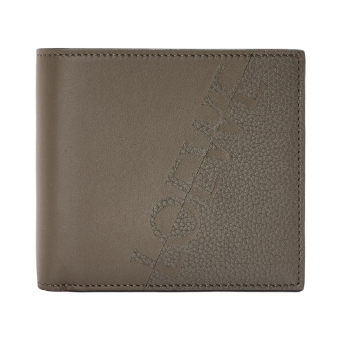 로에베 시그니쳐 반지갑 카프스킨 카키 그린 오렌지(Loewe Signature Bi-Fold Wallet in Calfskin Khaki Green Orange) - 1