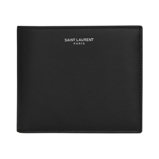 Saint Laurent East/West Wallet in Smooth Leather Black