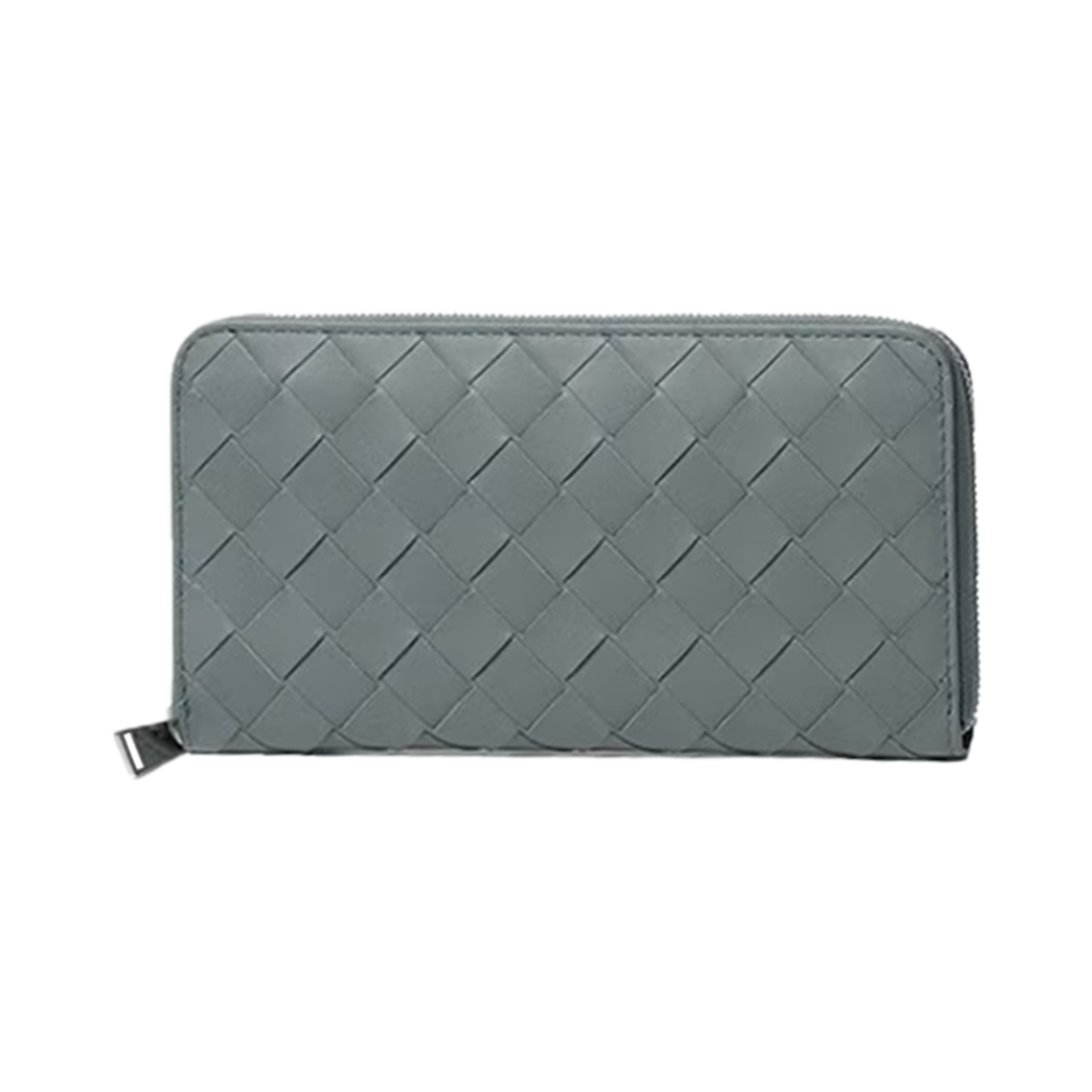 593217VCPQ41607 Bottega Veneta Intrecciato Zip Around Wallet Slate