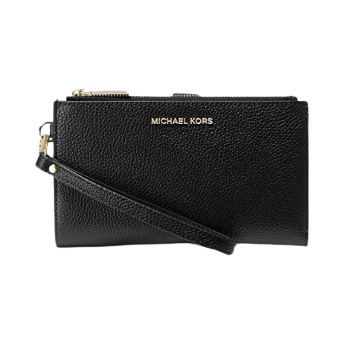 34F9GAFW4L001 Michael Kors Adele Pebbled Leather Smartphone Wallet Black