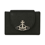 Vivienne Westwood Saffiano Flap Card Holder Black
