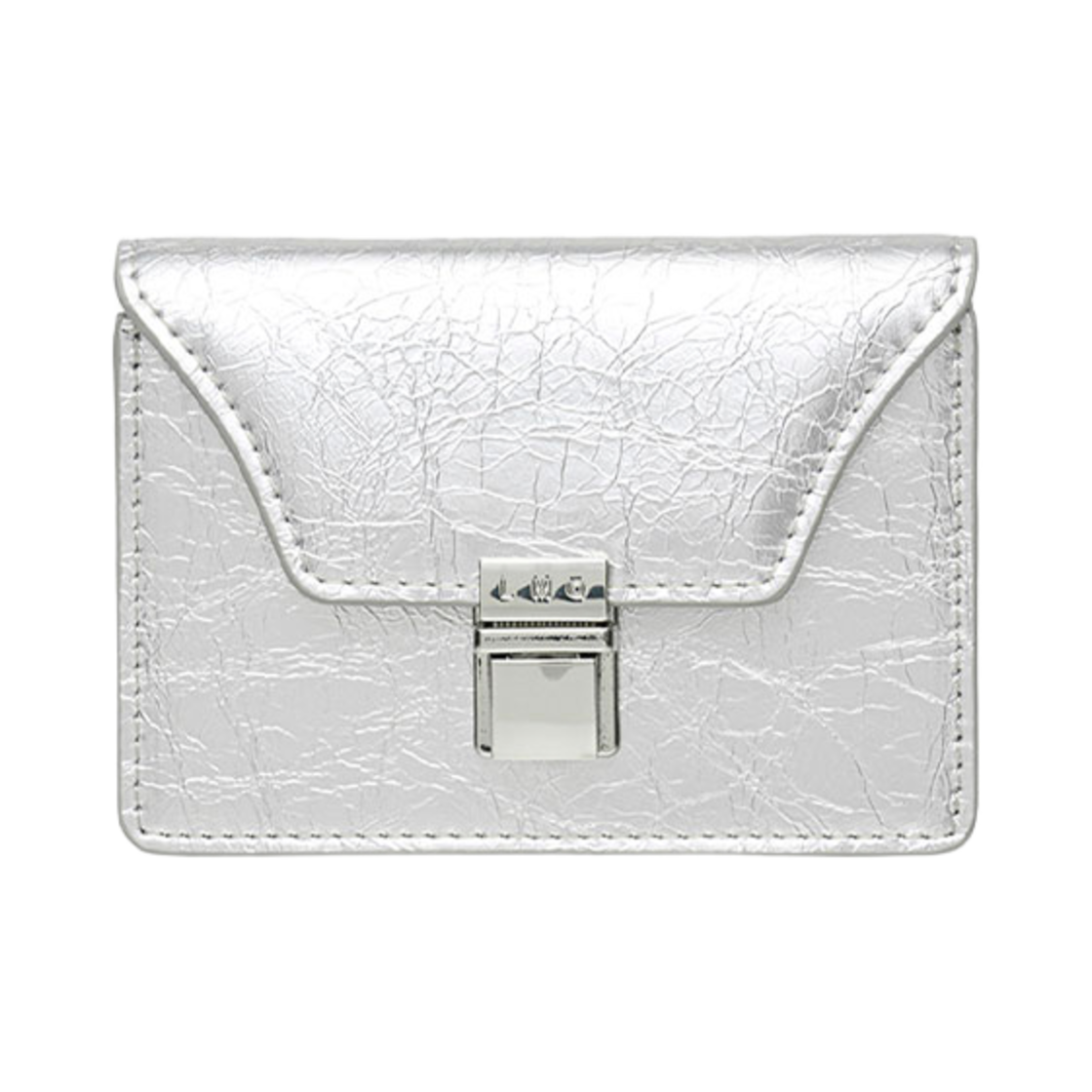 르마스크 모딕 버클 3 레이어 아코디언 카드 월렛 실버