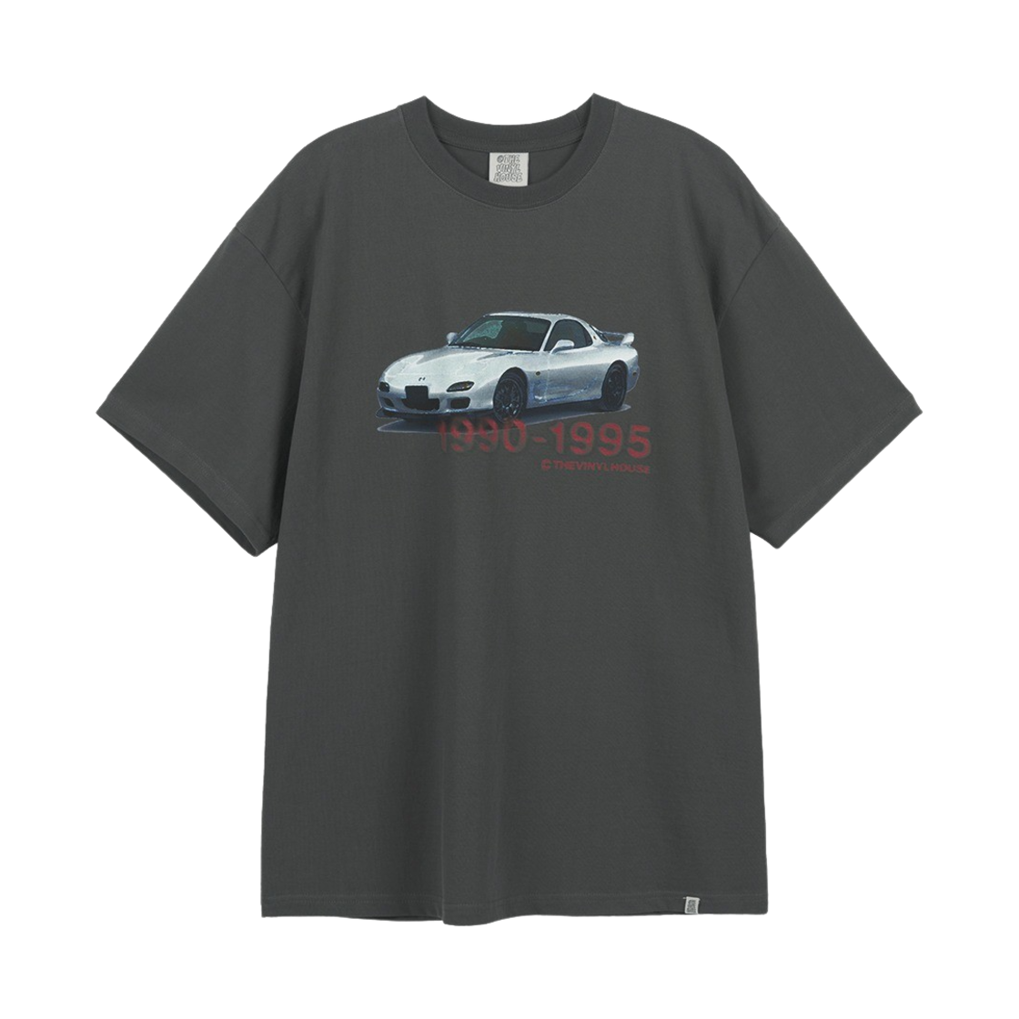더바이닐하우스 올드 카 티셔츠 차콜(Thevinylhouse Old Car T-Shirt Charcoal)
