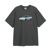 Thevinylhouse Old Car T-Shirt Charcoal