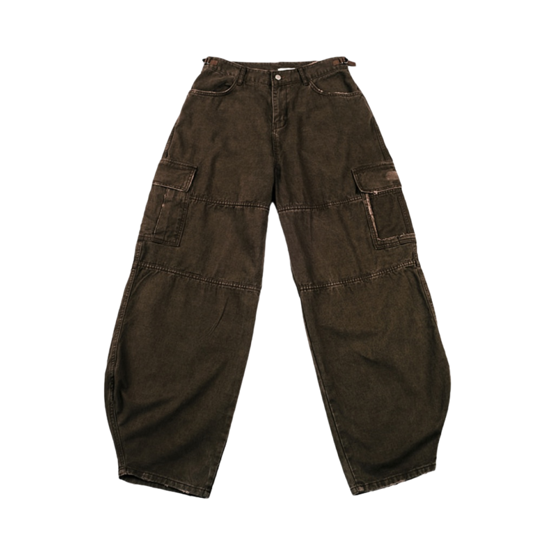 뉴치프시크 디피 데미지드 커브 카고 팬츠 워시드 브라운(Newcheapchic.dp Damaged Curve Cargo Pants Washed Brown)