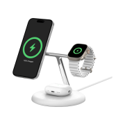 Belkin 3-in-1 Qi2 15W Magnetic Wireless Charger WIZ023kr White