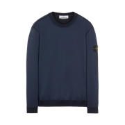 Stone Island 63547 Cotton Nylon Fleece Sweatshirt Navy Blue - 21FW