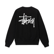 Stussy Basic Stussy Pigment Dyed Crew Black
