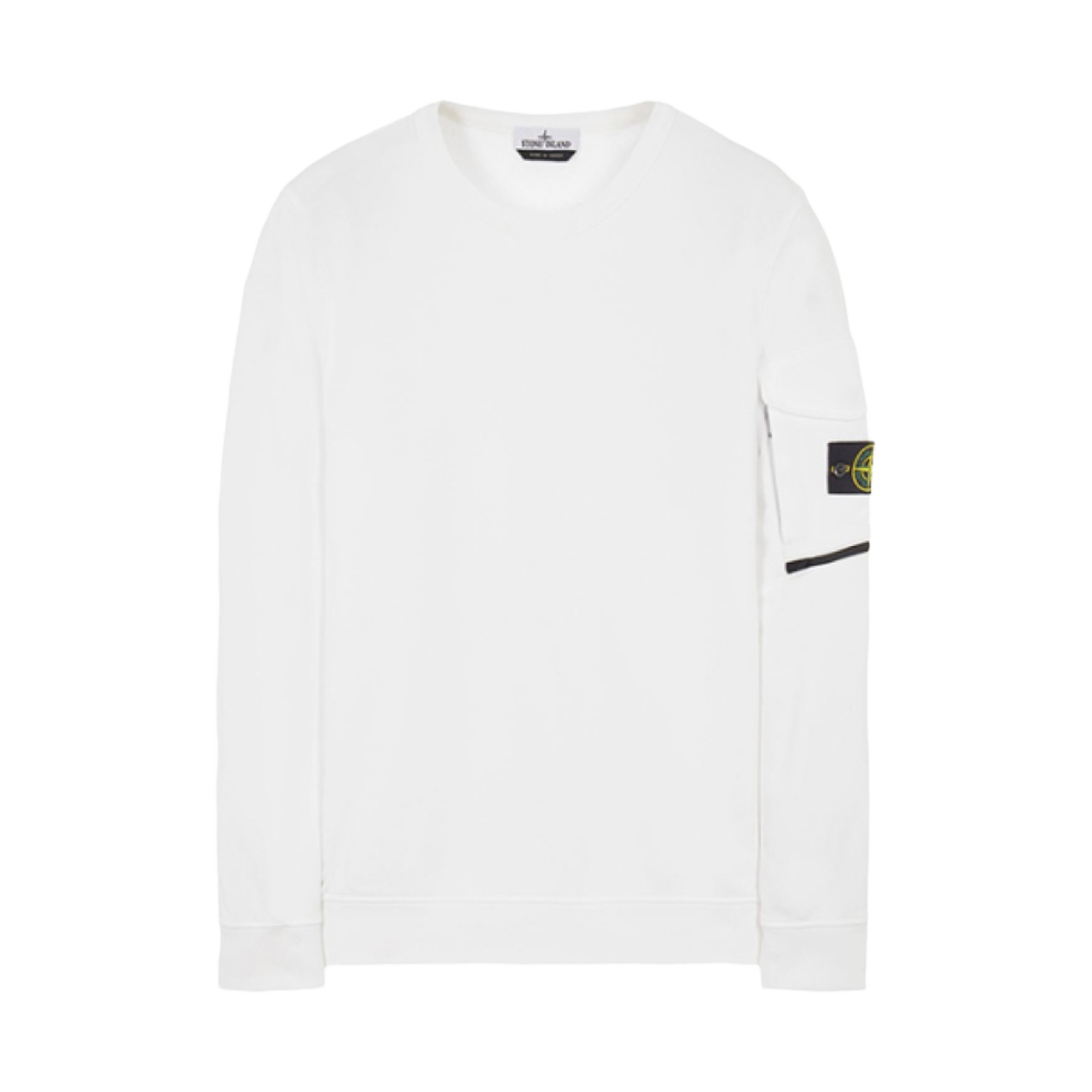 스톤 아일랜드 61151 코튼 플리스 가먼트 다이드 크루넥 스웨트셔츠 화이트 - 22SS(Stone Island 61151 Cotton Fleece Garment Dyed Crewneck Sweatshirt White - 22SS) - 1