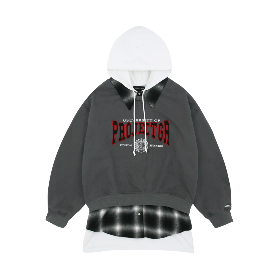 PG24KRML01_CH [KREAM 단독] Project G/R 3 Layered Sweatshirt Charcoal