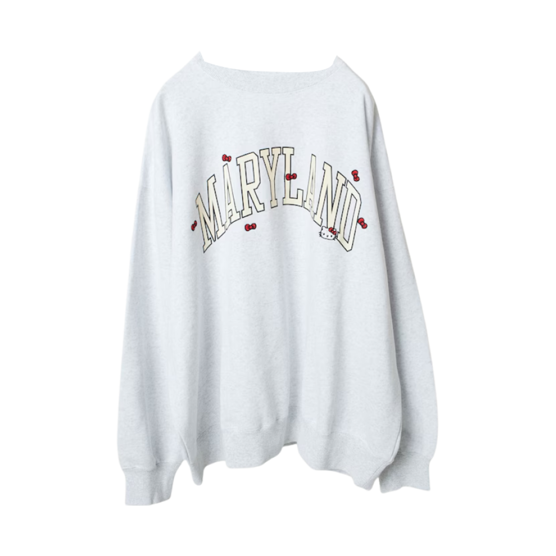 (W) 프릭스 스토어 x 헬로 키티 메릴랜드 스웨트셔츠 그레이((W) Freak's Store x Hello Kitty Maryland Sweatshirt Gray)