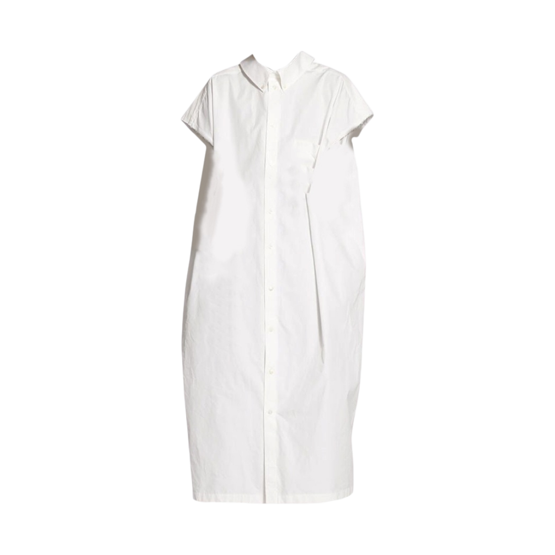 (W) 발렌시아가 스윙 칼라 드레스 화이트((W) Balenciaga Swing Collar Dress White) - 1