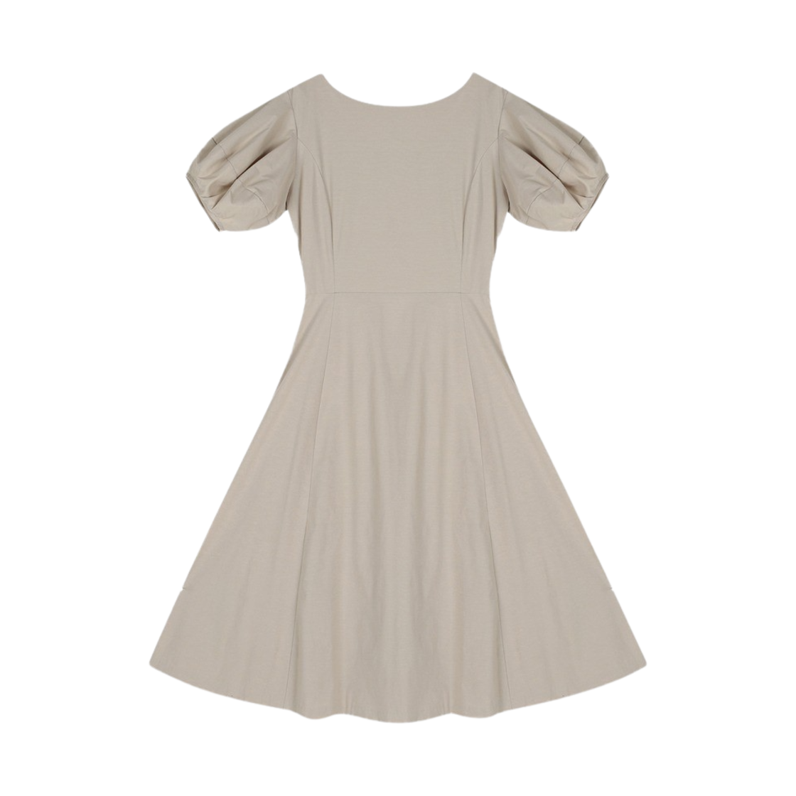 23SSPUFFKNF04 Haveless Women Signature Puff Dress Beige