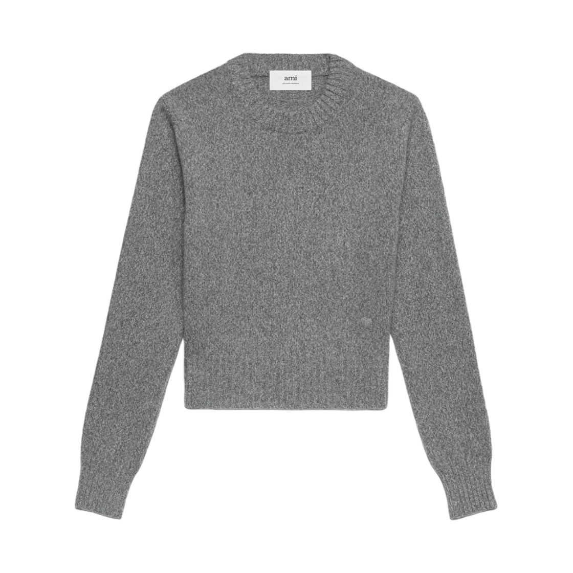 FKS127-005-055 (W) AMI de Coeur Tonal Sweater Heather Grey